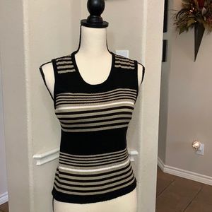 Tee Spoon black & tan top